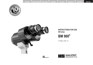 BM 900 Instructions for Use 19 Edition