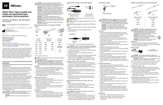 Rigid reusable and Single Use sigimodoscopes, anoscopes and acc Cleaning, disinfection and sterilization  Instructions Ver A April 2021 