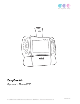 EasyOne Air Operators Manual V03 Feb 2020