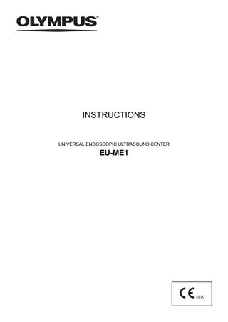 EU-ME1 UNIVERSAL ENDOSCOPIC ULTRASOUND CENTER Instructions Feb 2016