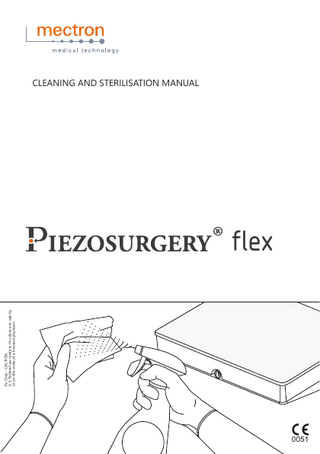 flex 1 2 3  3.1 3.1.1 3.1.2 3.1.3 3.2 3.2.1 3.2.1.1 3.2.1.2 3.2.1.3 3.2.1.4 3.2.1.5 3.2.2 3.2.2.1 3.2.2.2 3.2.2.3 3.2.2.4 3.3 3.4 3.5 3.5.1 3.5.2 3.5.3  II  TABLE OF CONTENTS  Introduction Disassembly of Parts Cleaning and Sterilisation  Cleaning of the Device Console and the Foot Pedal Preparation Materials Required Cleaning and Disinfection Method Cleaning and Sterilization of the Accessories Manual Cleaning Preparation Materials Required Immersion in Enzymatic Detergent Immersion in Mild Detergent Ultrasonic Bath Combined Manual/Automatic Cleaning Preparation Materials Required Immersion in Enzymatic Detergent Thermodisinfection Cleaning Check Drying and Lubrication of the Accessories Sterilisation Preparation Materials Required Sterilisation Method  1 2 5  6 6 6 6 7 7 7 8 8 11 13 14 14 14 15 18 20 20 21 21 22 22  