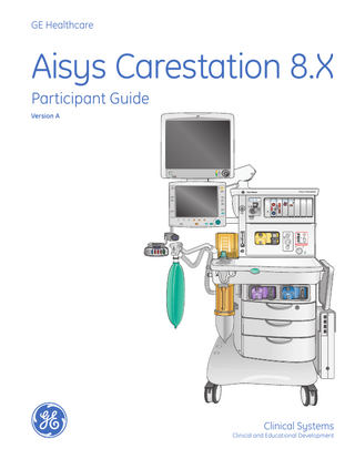 Aisys Carestation 8.X Participant Guide Version A PG Rev A 