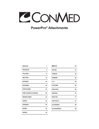 PowerPro Attachments Instructions for Use