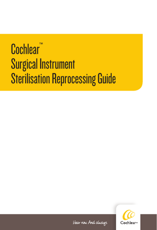 Surgical Instruments Sterilisation Reprocessing Guide