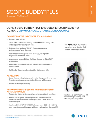 Scope Buddy Plus Olympus Dual Channel Endoscopes Quick Guide 2020