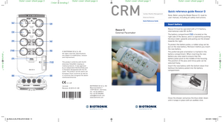 Reocor-D Quick Reference Guide Rev B Jan 2010