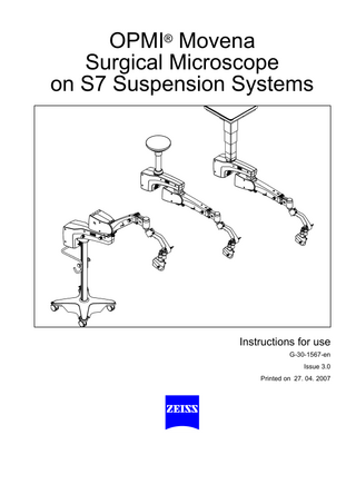 OPMI Movena on S7 Suspension Systems Instruction Issue 3.0