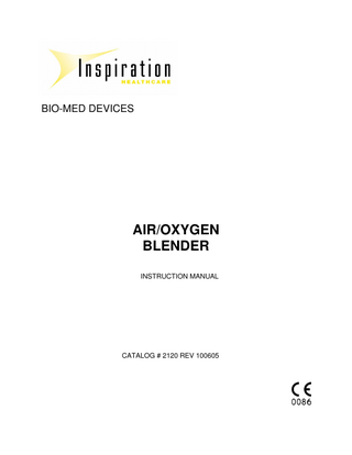 TABLE OF CONTENTS  ADDENDUM 1- Low Flow Selector Knob ... 1 ADDENDUM 2- NEO2 BLEND Blender ... 1  1. WARNINGS, CAUTIONS AND NOTES ... 2  2. EXPLANATION OF SYMBOLS ... 3  3. SPECIFICATIONS ... 3  4. INTRODUCTION AND OPERATION ... 4  5. SETTING UP THE BLENDER ... 5  6. TESTING THE BLENDER ... 6  