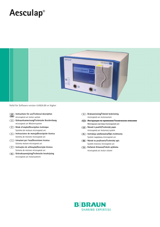 microspeed uni motor system Instructions for Use Ver 4.0 April 2021