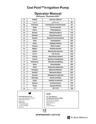 Cool Point Operator Manual sw rev 024 Sept 2019