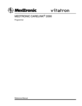 CARELINK Model 2090 Programmer Reference Manual Rev B June 2015