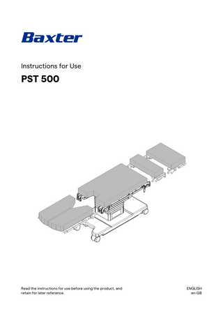 Instructions for Use  PST 500  Read the instructions for use before using the product, and retain for later reference.  ENGLISH en-GB  