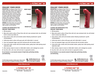 Power Driver Directions for Use Rev B