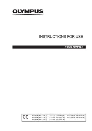 VIDEO ADAPTER for Telescope and Camera Head Instructions for Use May 2017 