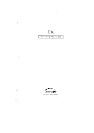 Trio Operating Instructions Rev C October 2004