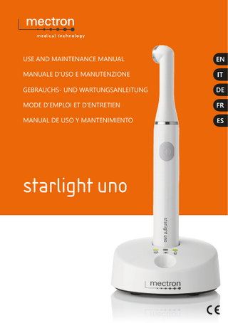 USE AND MAINTENANCE MANUAL MANUALE D’USO E MANUTENZIONE GEBRAUCHS- UND WARTUNGSANLEITUNG MODE D’EMPLOI ET D’ENTRETIEN MANUAL DE USO Y MANTENIMIENTO  starlight uno  