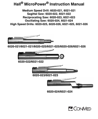 Hall MicroPower  Instruction Manual