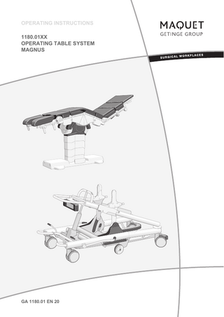 MAGNUS Operating Table System Operating Instructions V20.02 April 2014