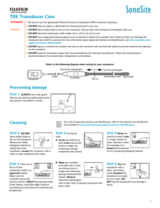 TEE Transducer Care and Disinfection  Guide 2019