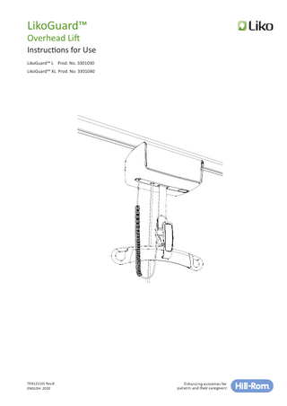 LikoGuard Overhead Lift Instructions for Use Rev. 8