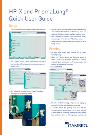 HP-X and PrismaLung Quick User Guide v7