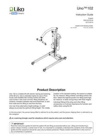 Uno 102 Instruction Guide Aug 2013