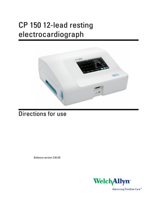 CP 150 Directions for Use sw ver 2.00.XX Ver B