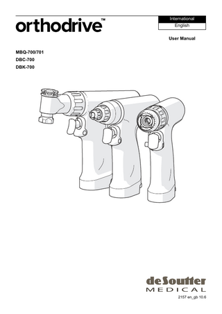 International English User Manual MBQ-700/701 DBC-700 DBK-700  2157 en_gb 10.6  