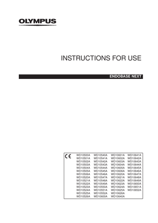 INSTRUCTIONS FOR USE ENDOBASE NEXT WD10500A WD10501A WD10502A WD10503A WD10504A WD10505A WD10506A WD10520A WD10521A WD10522A WD10523A WD10524A WD10525A WD10526A WD10540A WD10541A WD10542A WD10543A WD10544A WD10545A WD10546A WD10547A WD10548A WD10549A WD10550A WD10551A WD10552A WD10600A WD10601A WD10602A WD10603A WD10604A WD10605A WD10606A WD10620A WD10621A WD10622A WD10623A WD10624A WD10625A WD10626A WD10640A WD10641A WD10642A WD10643A WD10644A WD10645A WD10646A WD10647A WD10648A WD10649A WD10650A WD10651A WD10652A