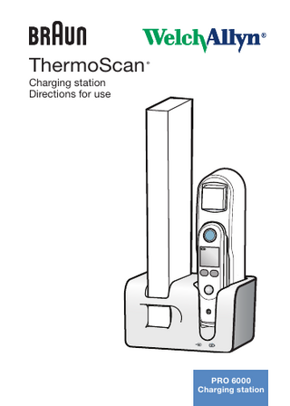 ThermoScan Charging Station PRO 6000 Directions for Use Rev B