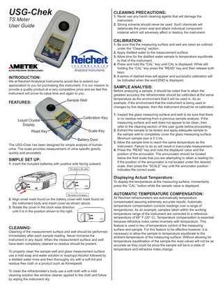 USG-Chek TS Meter User Guide REV 1A