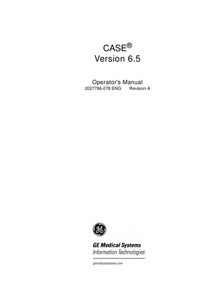 CASE Operators Manual ver 6.5