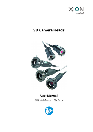 SD Camera Heads  User Manual XION Article Number  32x x0x xxx  