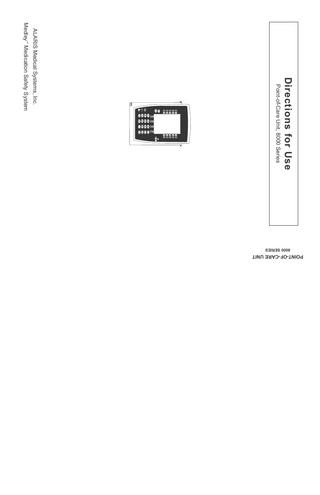 Point of Care Unit 8000 Series Directions for Use Ver 7