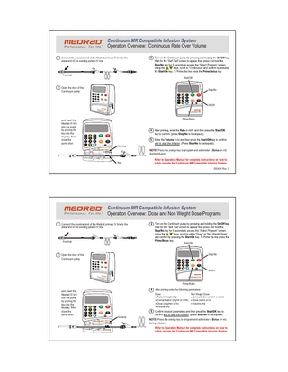 Continuum Infusion System Operation Overview Rev C