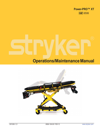 Power-PRO XT Operations and Maintenance Manual Stretcher Rev E