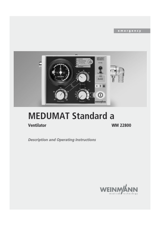 MEDUMAT Standard WM22800 Description and Operating Instructions Oct 2008