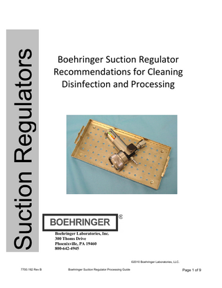 7700 Recommendations for Decontamination and Autoclaving Rev B