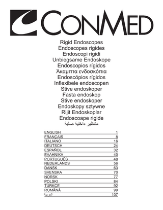 Rigid Endoscopes Instructions for Use