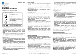 PS3003-01 Instrument Care, Cleaning and Sterilisation Instructions 