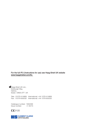 Synoptophore Model 2001 Instruction Manual Issue 4 March 2015