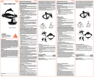 HEINE OMEGA 500 Instructions for Use Feb 2007