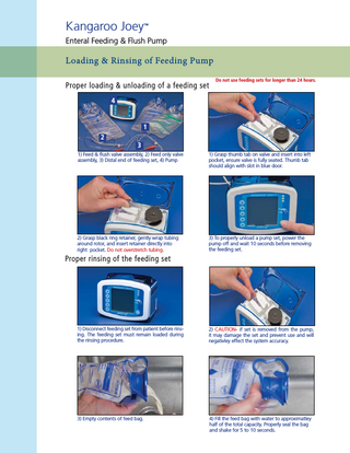 Kangaroo Joey Loading and Rinsing Instructions