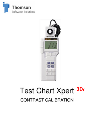 3Di Test Chart Xpert CONTRAST CALIBRATION