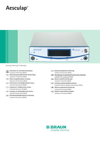 Lektrafuse HF GN200 Instructions for Use ver 2.0 and higher