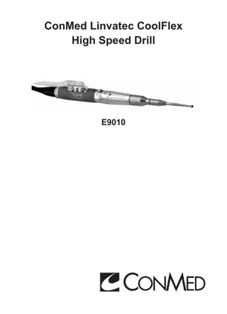 Table of Contents 1.0  INTRODUCTION 1.1  Operating Principle... 1  1.2  Indications for Use... 1  1.3  Intended Use... 1  1.4  Contraindications... 1  1.5  2.0  Page  Warnings and Precautions... 2 1.5.1  Warnings... 2  1.5.2  Precautions... 4  1.6  Environmental Directives... 5  1.7  Product Photographs and Drawings... 5  1.8  Symbol Definitions... 5 1.8.1  Product Symbols... 5  1.8.2  Warnings and Information Symbols... 6  SYSTEM INSTALLATION AND OPERATION 2.1  2.2  Product Description... 8 2.1.1  Handpiece Description... 8  2.1.2  Tubing Sets Description... 9  Assembly/Installation Instructions...11 2.2.1  Bur Guard Installation...11  2.2.2  Neuro Guard Installation... 12  2.2.3  Tubing Set Installation... 14  2.2.4  Handpiece Adjustment... 17  2.3  Operating Instructions... 18  2.4  Preoperative Functional Test... 19  3  