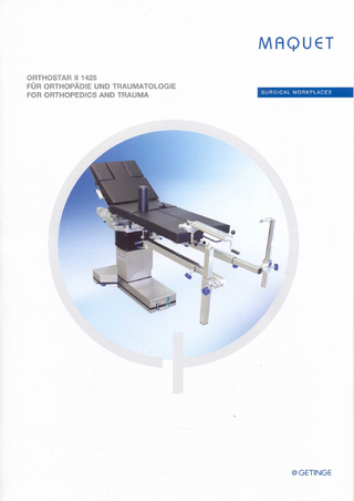 ORTHOSTAR II 1425 SURGICAL WORKPLACES July 2004