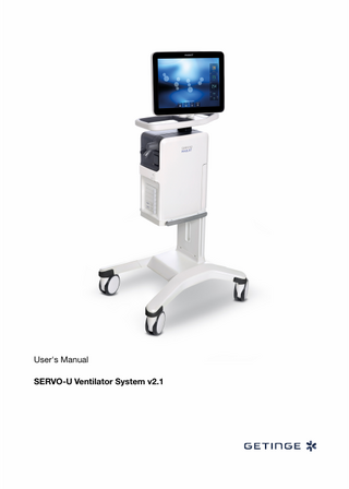 SERVO-U Ventilator System Users Manual Ver 2.1 Rev 09 Aug 2019