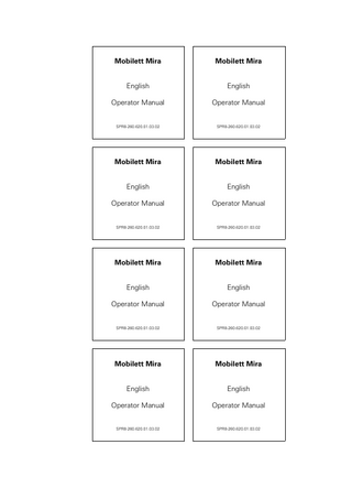 MOBILETT Mira Operator Manual March 2014