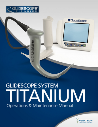 GlideScope TITANIUM SYSTEM Operations and Maintenance Manual